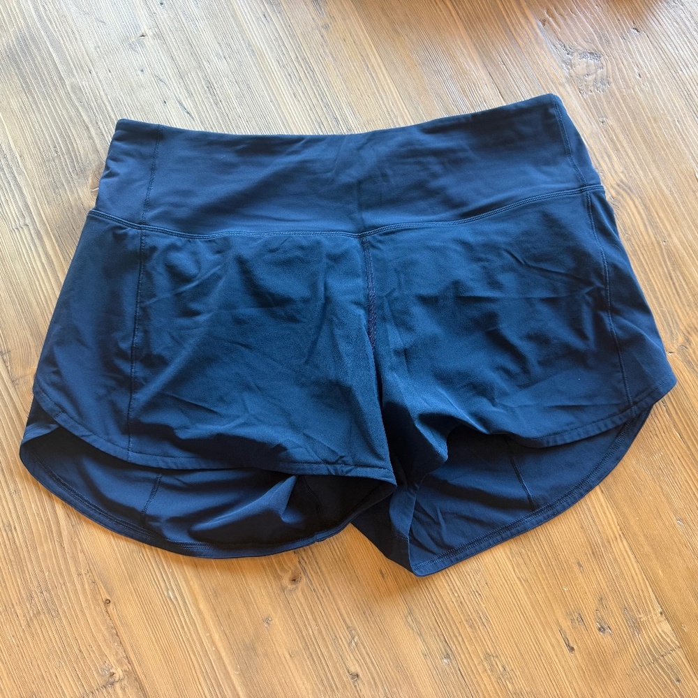 Lululemon Speed Up High Rise 4" - Navy Blue - 10